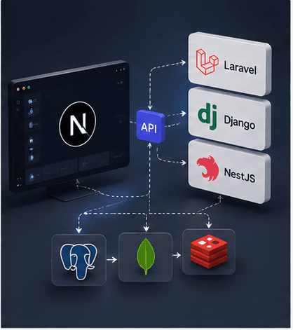 Pourquoi j'ai découplé mon Frontend Next.js de mes Backends Laravel, Django et Nest